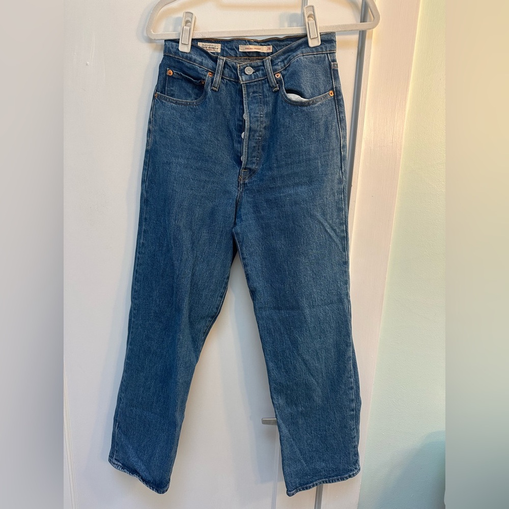 Levi’s ribcage straight (medium blue wash)